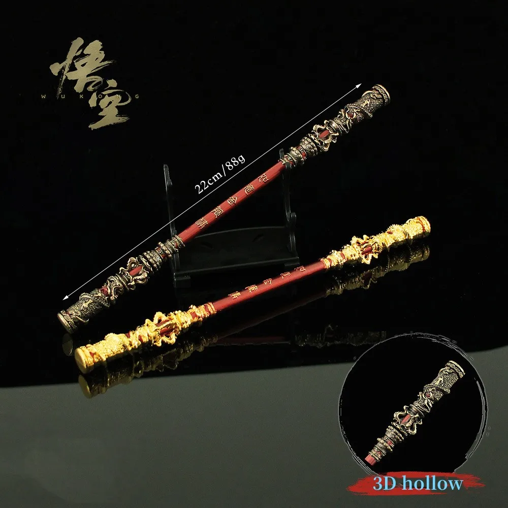 22cm Black Myth: WuKong Weapon Sun Wukong Monkey King Bar Game Anime 22cm Metal Swords Weapon Model Ornament Crafts Gifts Toys