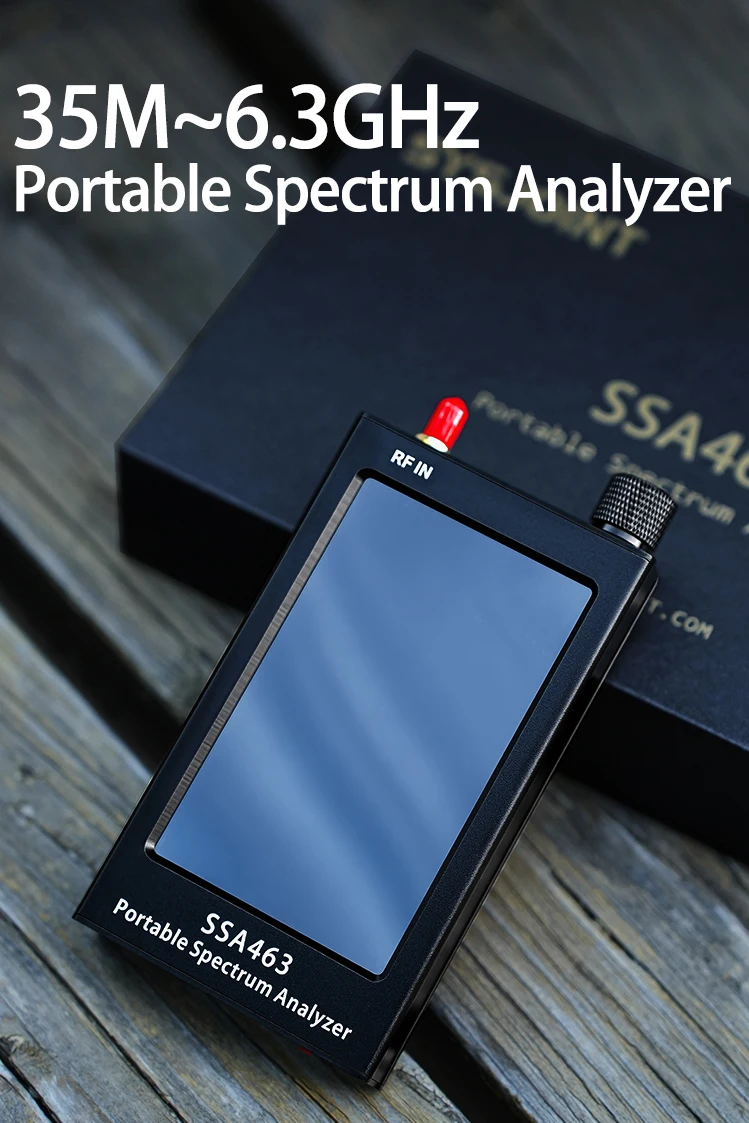 

Портативный анализатор спектра 2026 SYSJOINT SSA463, 35 МГц-6.3 ГГц, с дисплеем 4.3 дюйма, на батарейках