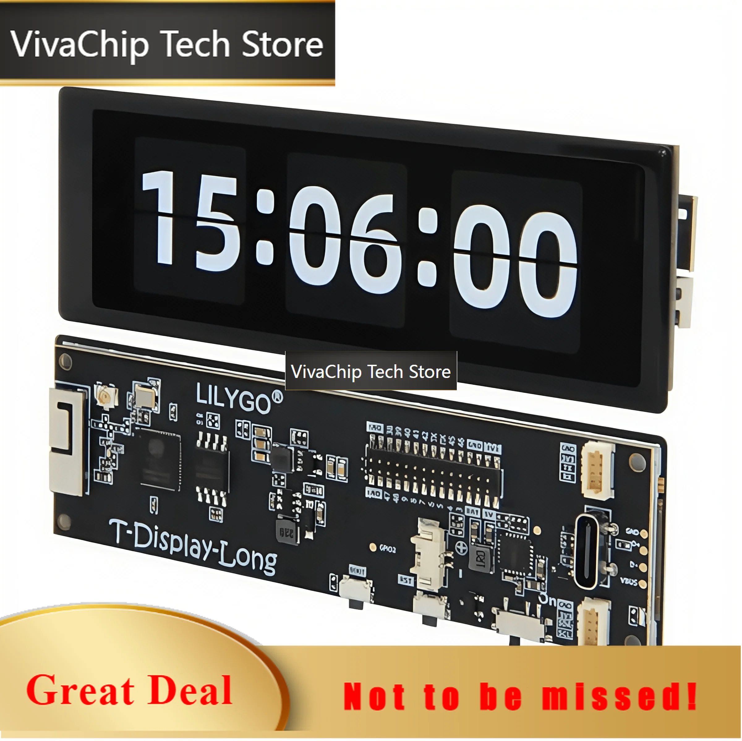 VivaCTLILYGO® T-Display-S3-Long 3.4-inch Touch Display ESP32-S3 Development Board TFT LCD Wireless Module WiFi Bluetooth 16MB Fl