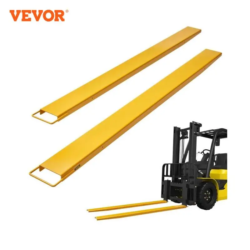 VEVOR 4400lbs 96in Pallet Fork Extensions Carbon Steel Material Handling Forklift Lifting Attachments for Truck Cargo Handling