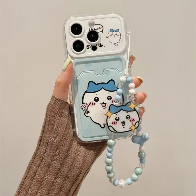 Kawaii Chiikawa Hachiware Mobile Phone Case Cute Wristband for IPhone16 15 14 13 12 Anti-fall Wear-resistant Lovely 2026 Usagi