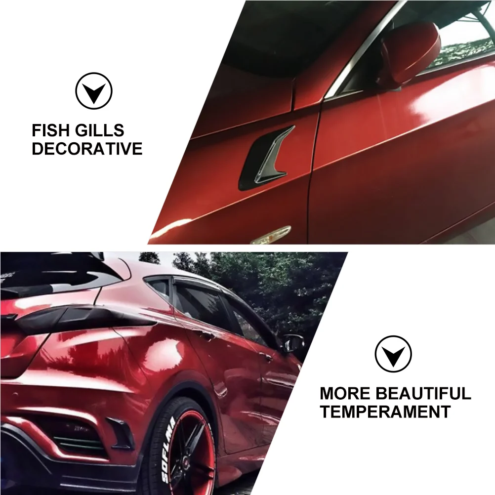 Shark Sticker Side Tuyere Decoration Stickers Car Accesories Abs Air Vent Auto Hood Vents Bonnet Accessories