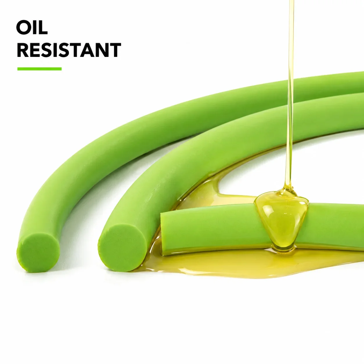 1/2/3M Bright Green Natural Latex Strip with a Diameter of 6mm Bag Accessories Handmade Elastic Latex Strip