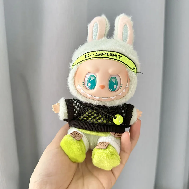 Vêtements de course en peluche mignons, vêtements de mode pour Kpop Exo, poupées labubu II idole, cadeaux de bricolage, vêtements de fête assis, Corée, 17cm