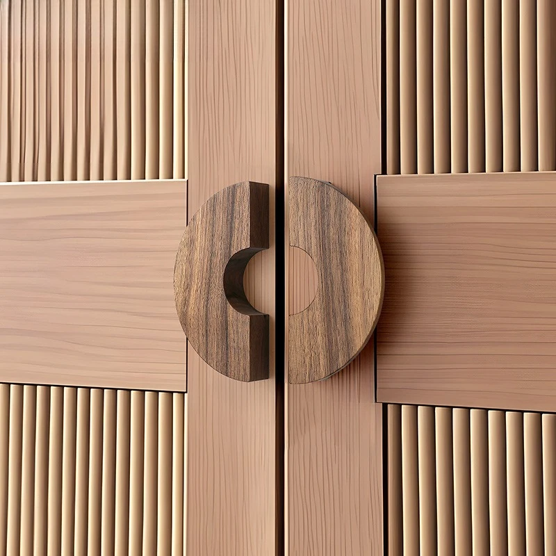 Nordische Halbkreis-Holzgriffe für Schränke, Holztürgriffe, Schubladenknöpfe, Kleiderschrankgriffe, Kinder-Schrankgriffe – Detail 3