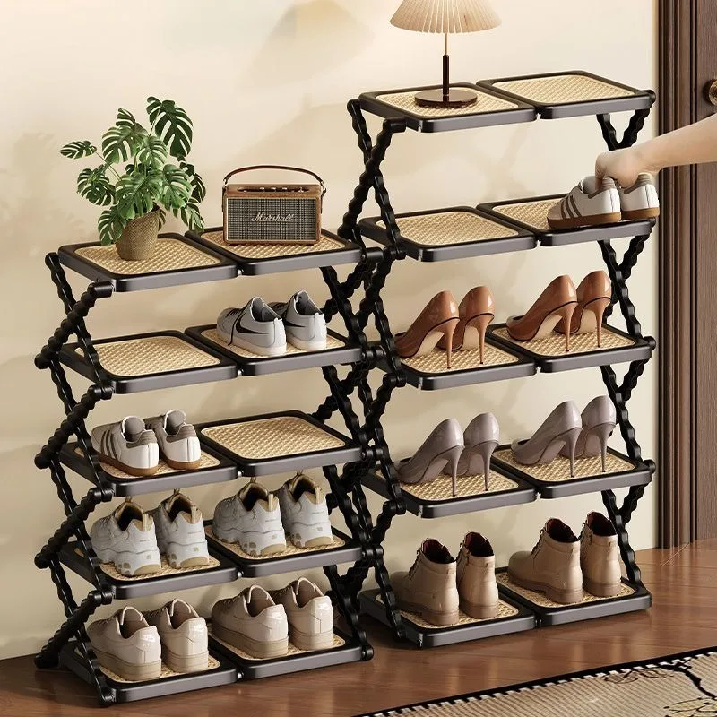 Folding shoe rack installation-free multi-layer household entrance floor