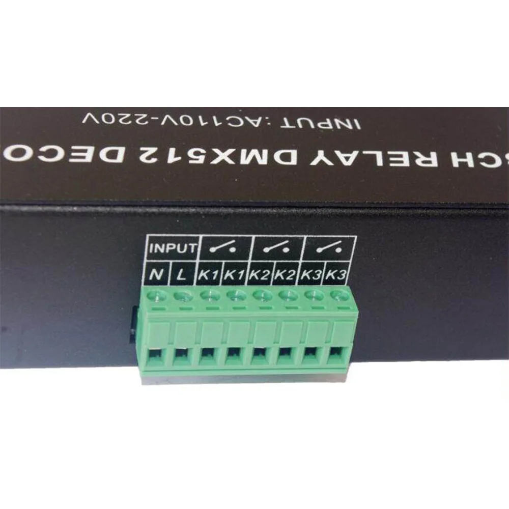3-channel DMX512 Relay Controller Switch 3-channel DMX Relay Switch with Iron Box