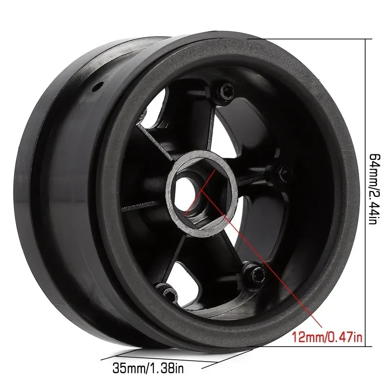 4 個のプラスチックビードロック 2.2 ホイールリム 64*35mm 1/10 RC ロッククローラーカーアキシャル SCX10 レイス RR10 用