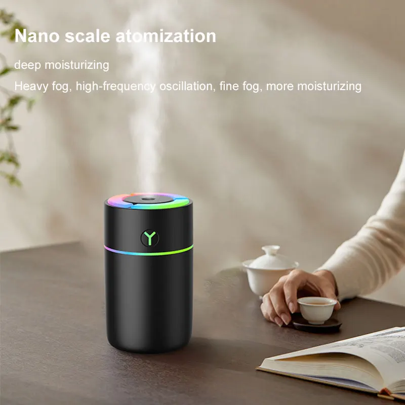Hogar Color Cup Small Car Humidifier Fragrance Oil Diffuser USB Cold Mist Sprayer Car Desk Home Air Atomizer
