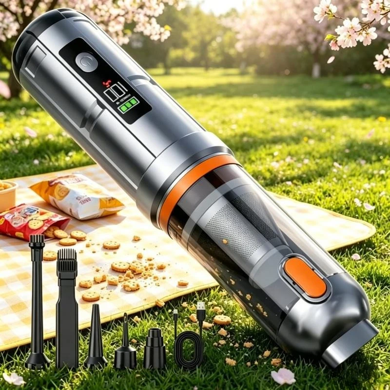 17000PA Auto-Staubsauger mit Bürstenlosem Motor Handstaubsauger Tragbarer Kabelloser Druckluft-Staubentferner für Auto, Zuhause, Büro und Haustiere