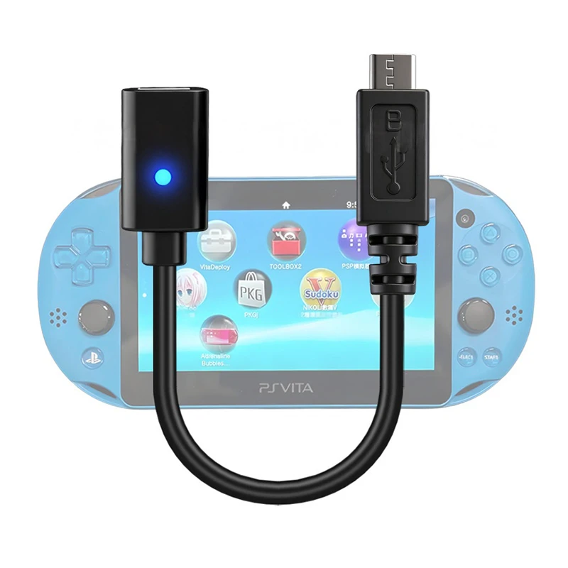 

for PS Vita 2000 Charging Cable Adapter Type C Converter USB C Power Supply Apdater Cord with InstructIon Light for PS Vita 2000