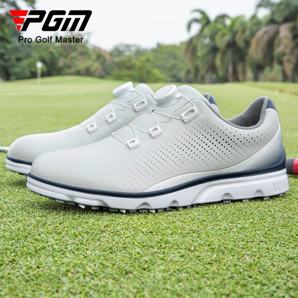 

PGM Golf Shoes Men's Anti slip Nail Knob Lace Waterproof Superfiber Sports Shoes Golf Men's Shoes Golf Sports Accessories