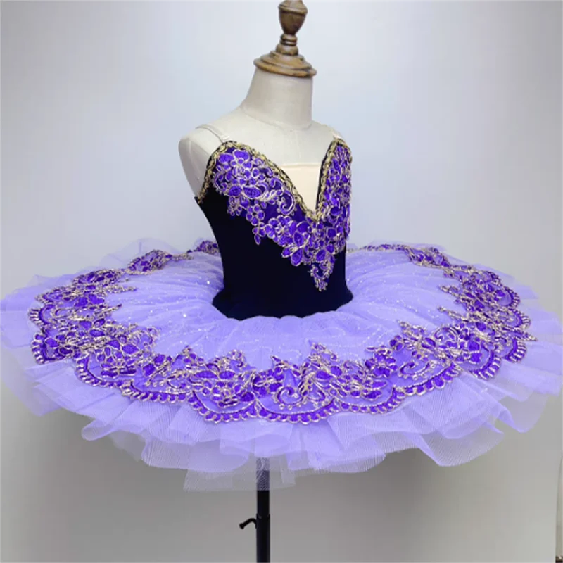 Girls Ballet Dress Performance Child Swan Lake Dance Costume Purple Professional Ballet Tutu Girls Kids Women Ballerina Dress