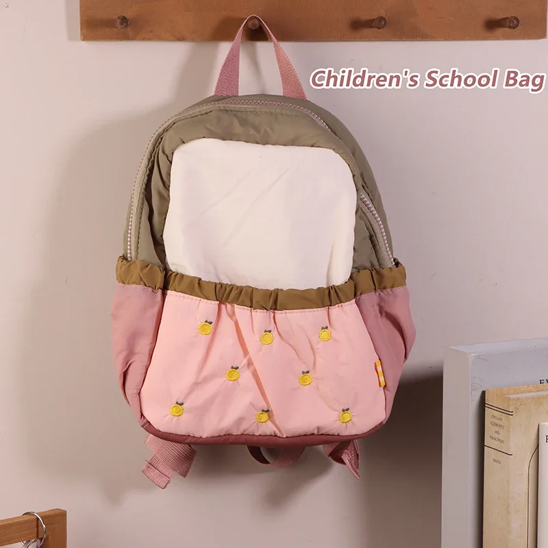 

Embroidered Children's School Bag Fashionable Cute Lightweight Kindergarten Trendy Backpack Luggage Bag