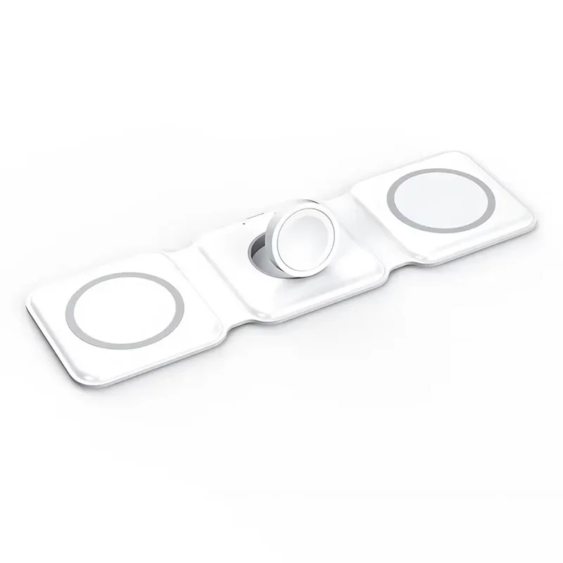 3-in-1 magnetisches faltbares kabelloses Ladegerät, 15 W Schnellladung, USB Typ C, für Telefone, Uhren und Ohrhörer – Detail 8