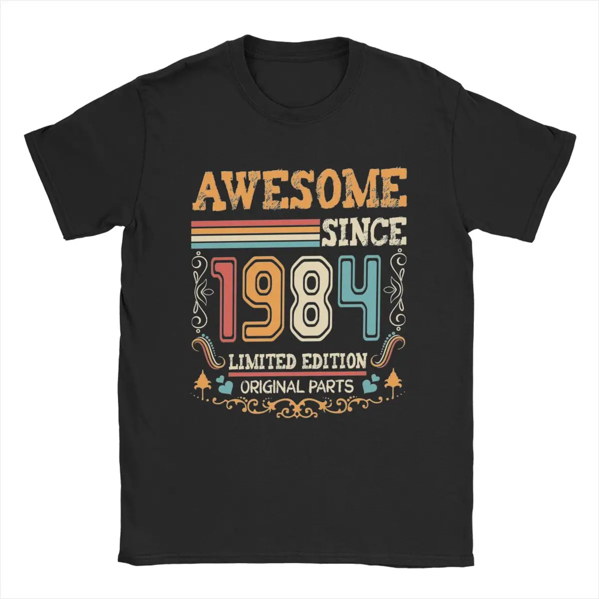 Men's Awesome Since 1984 40th Birthday Gift T Shirts Cotton Clothing Funny Short Sleeve Tee Shirt New Arrival T-Shirts