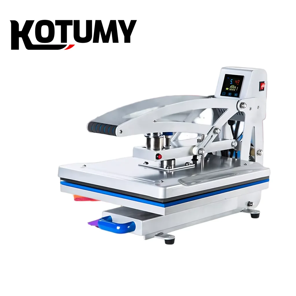 Automatic Grade Sublimation Transfer Press Machine Easy Operate Hot Press for Garment Restaurant Label Cap Plate Motor Core