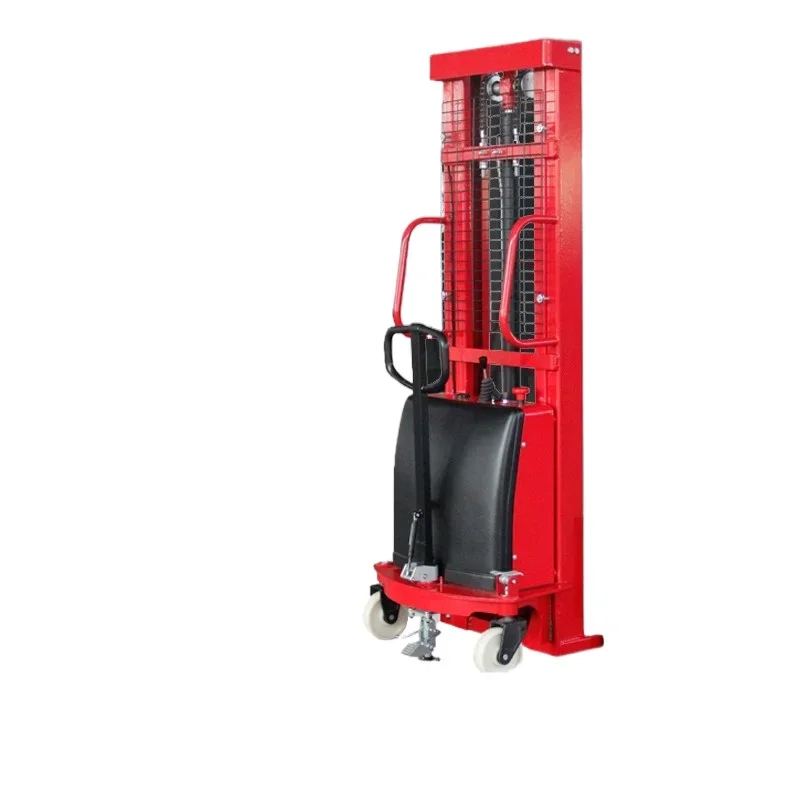 

Semi-electric hydraulic stacker, forklift, ground cattle loading and unloading lift truck, lift truck, manual walking