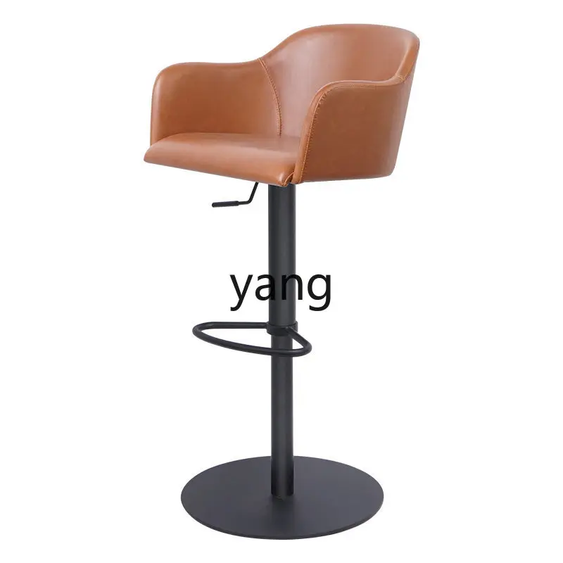 LTT Light Luxury Bar Chair Backrest Chair Home Island Bar Stool Armrest High Foot