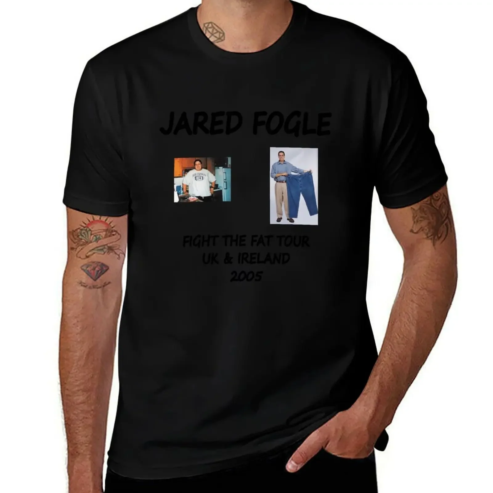 

Jared Fogle: Fight the Fat Tour UK & Ireland 2005 T-Shirt designer shirts baggy shirts men clothes