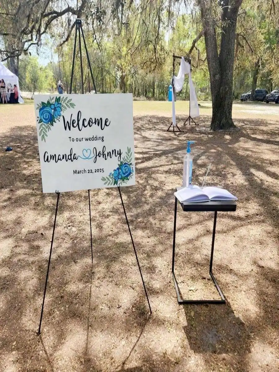 حامل معدني محمول مقاس 63 بوصة من JNZYB - حامل ثلاثي القوائم قابل للتعديل لحفلات الزفاف وعرض الملصقات #3