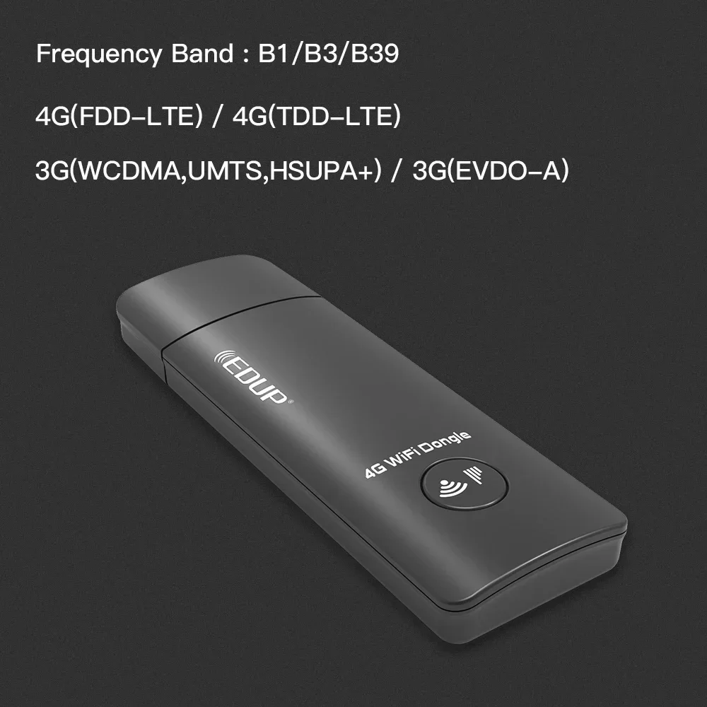 EDUP 150Mbps 4G USB WiFi Dongle Adapter LTE Universal Mobile Hotspot Support 3G/4G Nano Sim Card for PC Desktop Notebook Phone