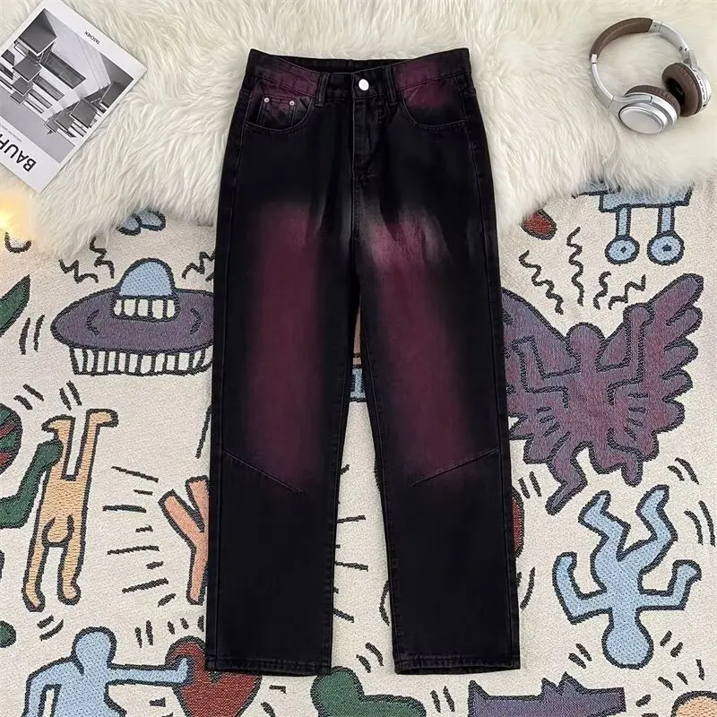 

Мужские повседневные джинсы прямого кроя больших размеров, джинсовые брюки из денима 250 Pou Waed, модные широкие длинные брюки в уличном стиле