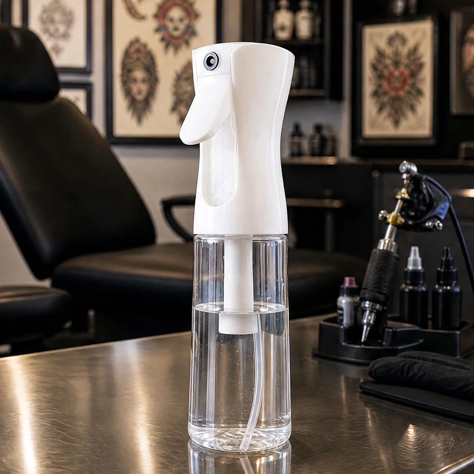 Continuous Fine Mist Refillable Spray Bottle Transparent PET Empty Sprayer For Tattoo Salon Hair Plant Cleaning Tattoo Supplies
