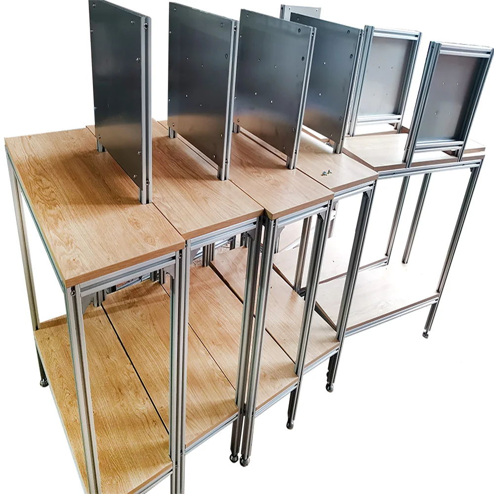 

Industrial Aluminum Framing Extrusion Profile Worktable Workshop Production Line Workbench Work Table Aluminium Table Frame