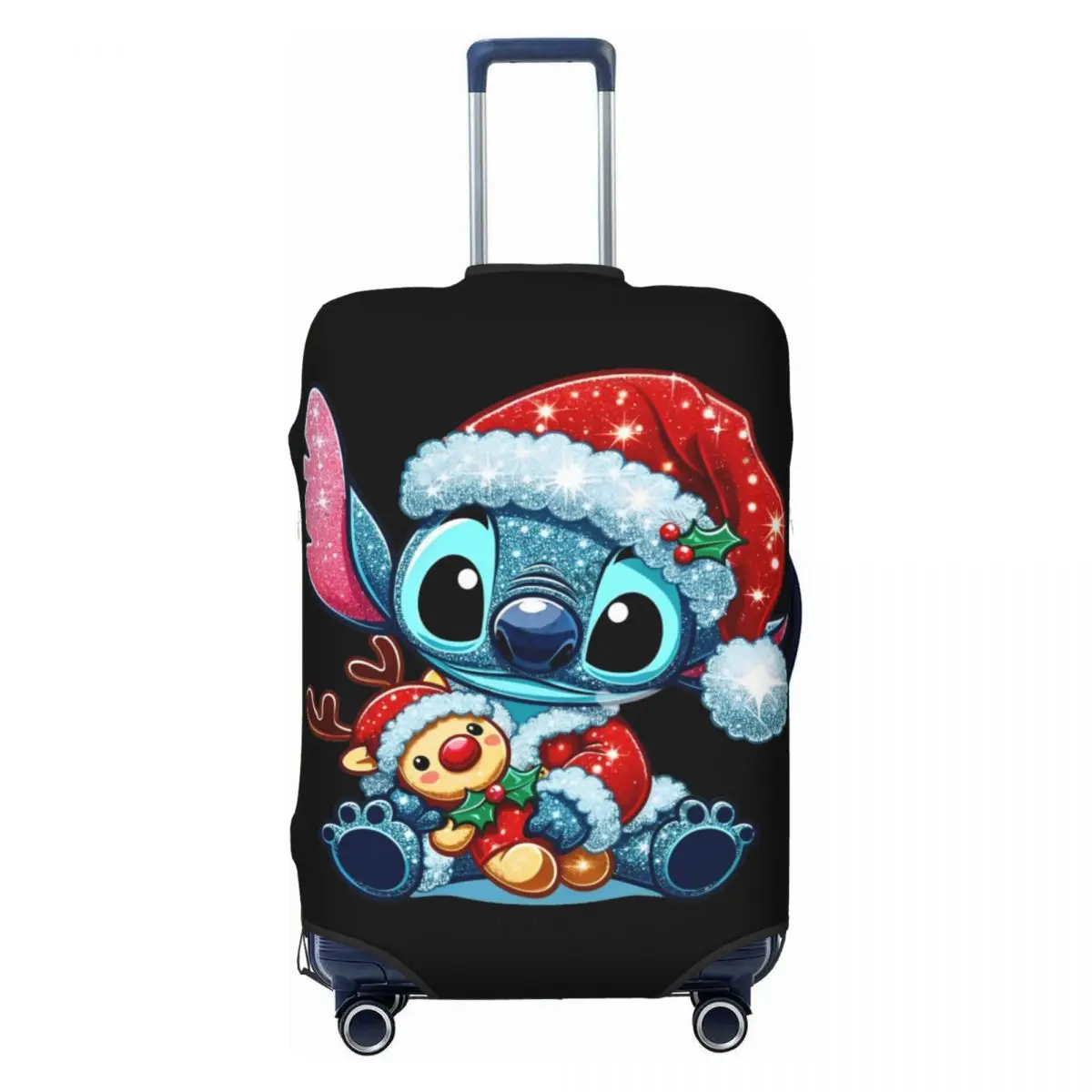 Stitch Christmas Suitcase Cover Flight Business Strectch Luggage Case Protector