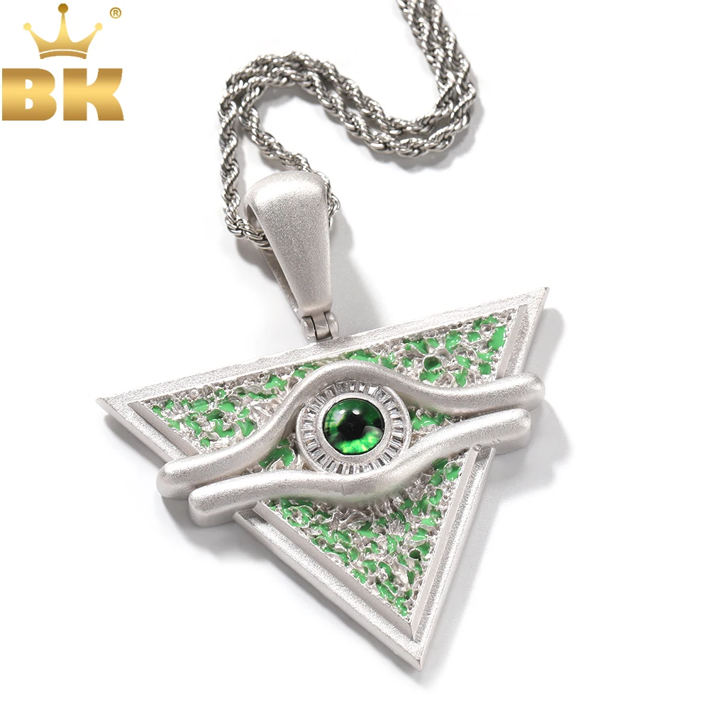 TBTK Classic Millennium Building Block Pendant Iced Out Cubic Zirconia Classic Card Pyramid Pendant Necklace Hiphop Jewelry