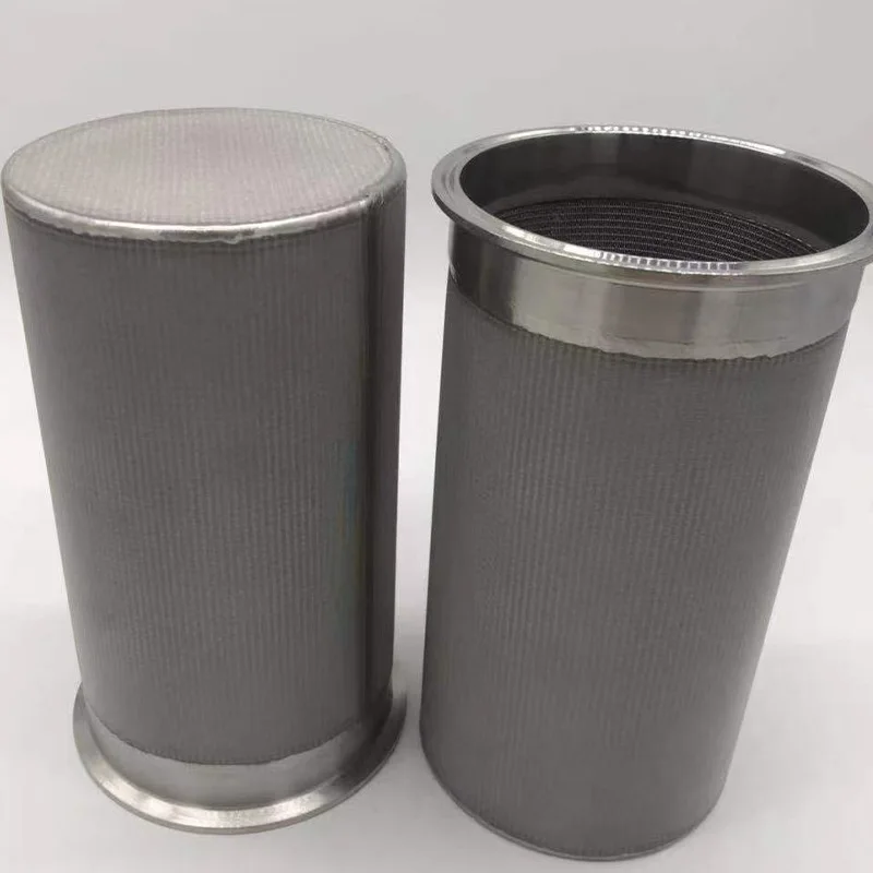 304 316 Stainless Steel Filter Element Metal Sintered Mesh Dust Collection Filter Cartridge