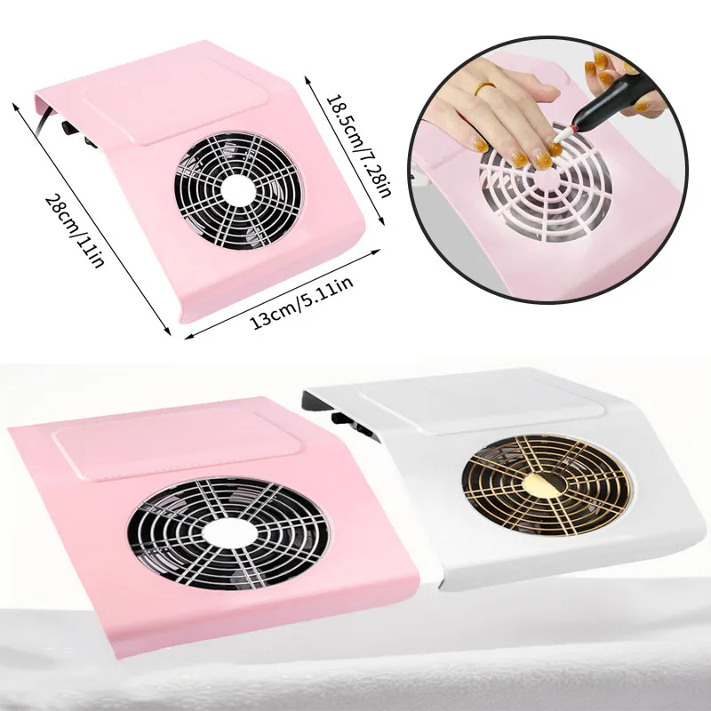 

30W Nail Dust Collector Vacuum Cleaner For Manicure Machine Tools Professional Strong Power 40W With Hand Pads Nail Suction Fan
