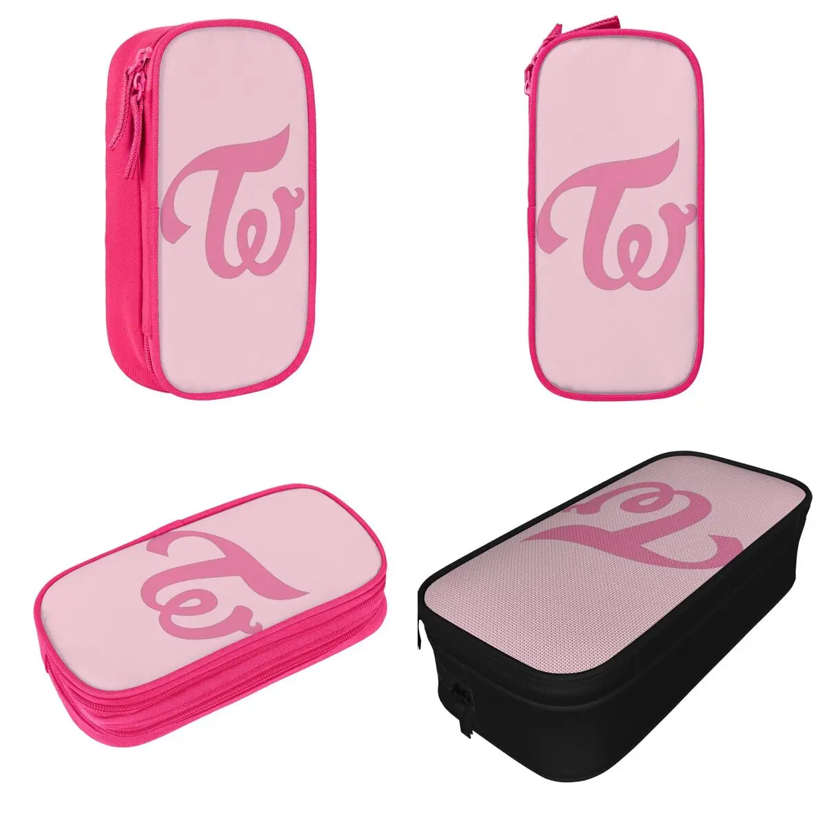 Large Capacity Pencil Case Twices Kpop Group Fans Office Accessories Double Layer Pen Case Girl Make Up Bag Suprise Gift