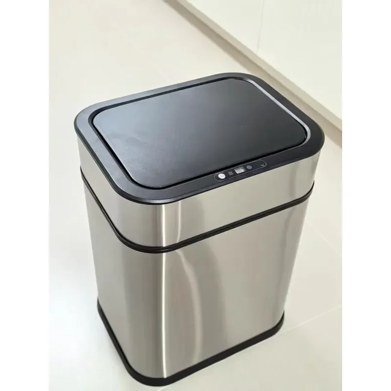 for Smart Sensor Trash Can with Lid Suitable for Kitchens and Bathrooms