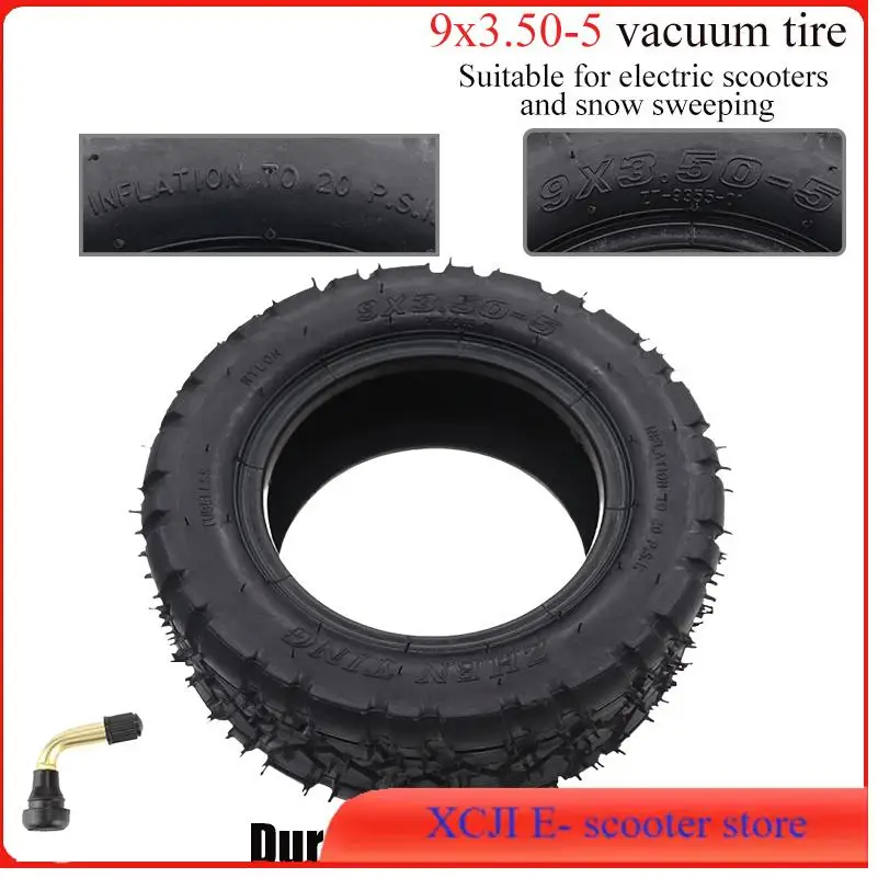 

Hot 9x3.50-5 Vacuum tyre Tubeless Tire 9 Inch Wear-resisting Tyre for Electric Skateboard Scooter, Snow Sweepe wheel Parts