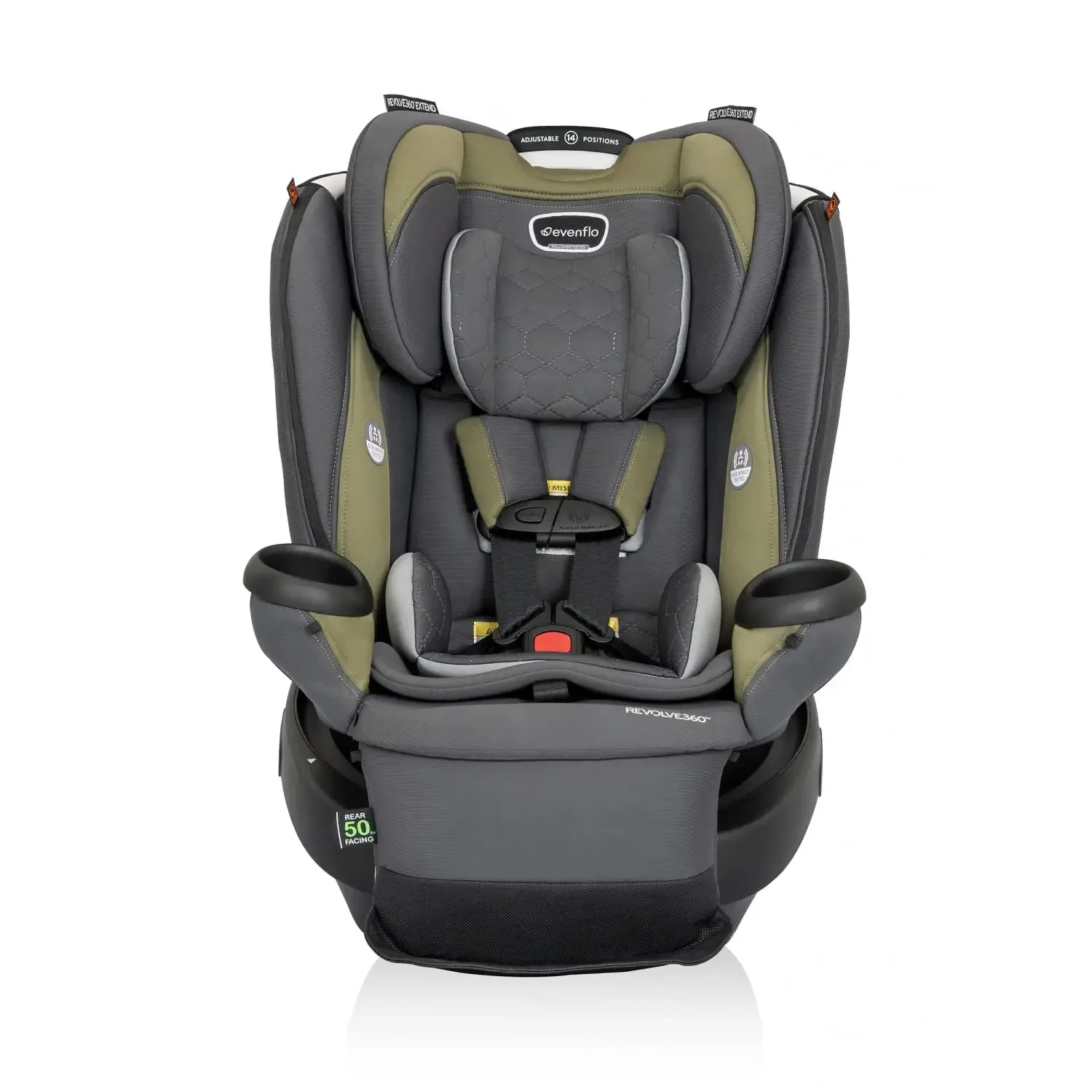 Evenflo Revolve360 Extend All-in-One Rotational Car Seat with Quick Clean Cover (Rockland Green)