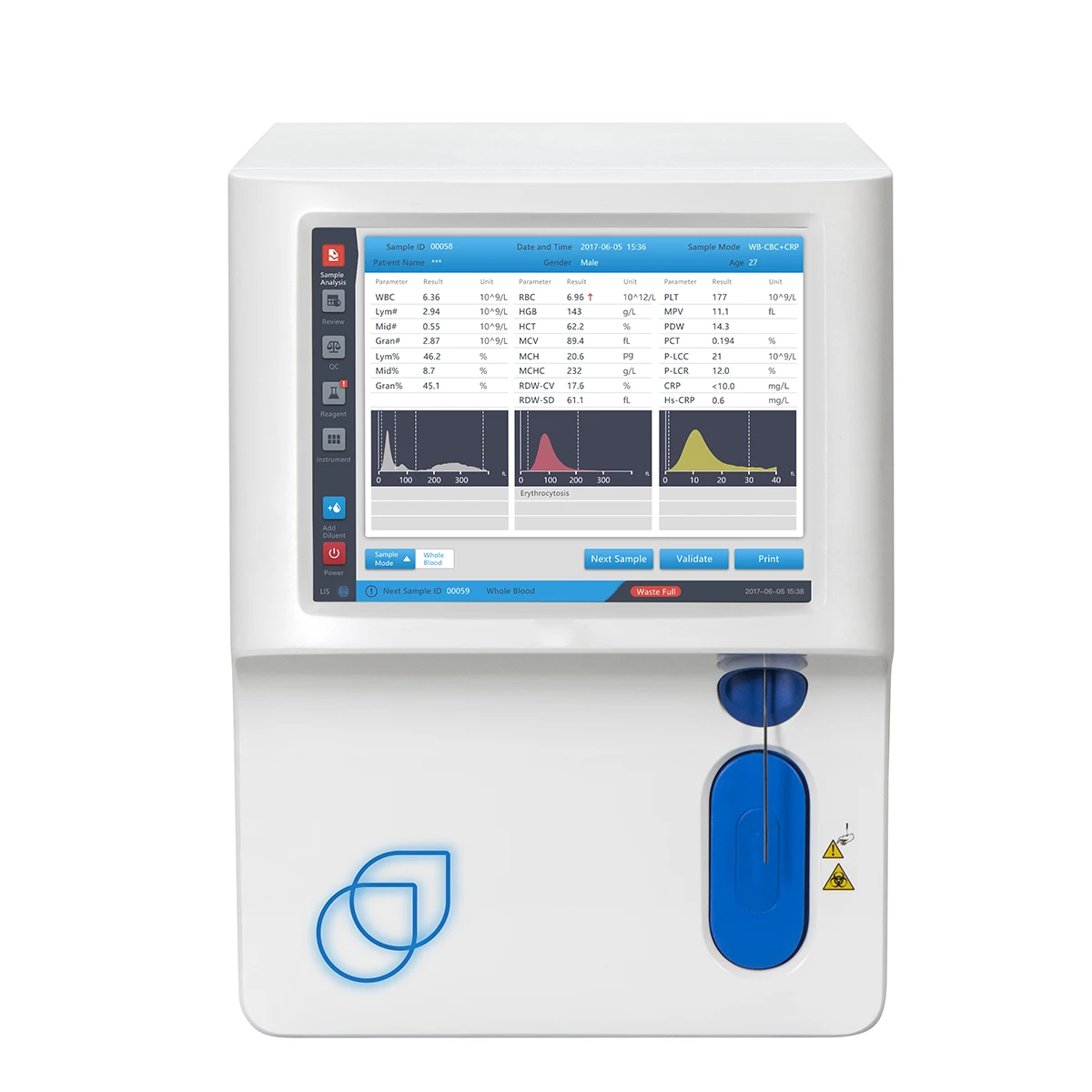 Zybio Z3 fully automatic 3-part hematology analyzer analizador de hematologia cbc machine for lab