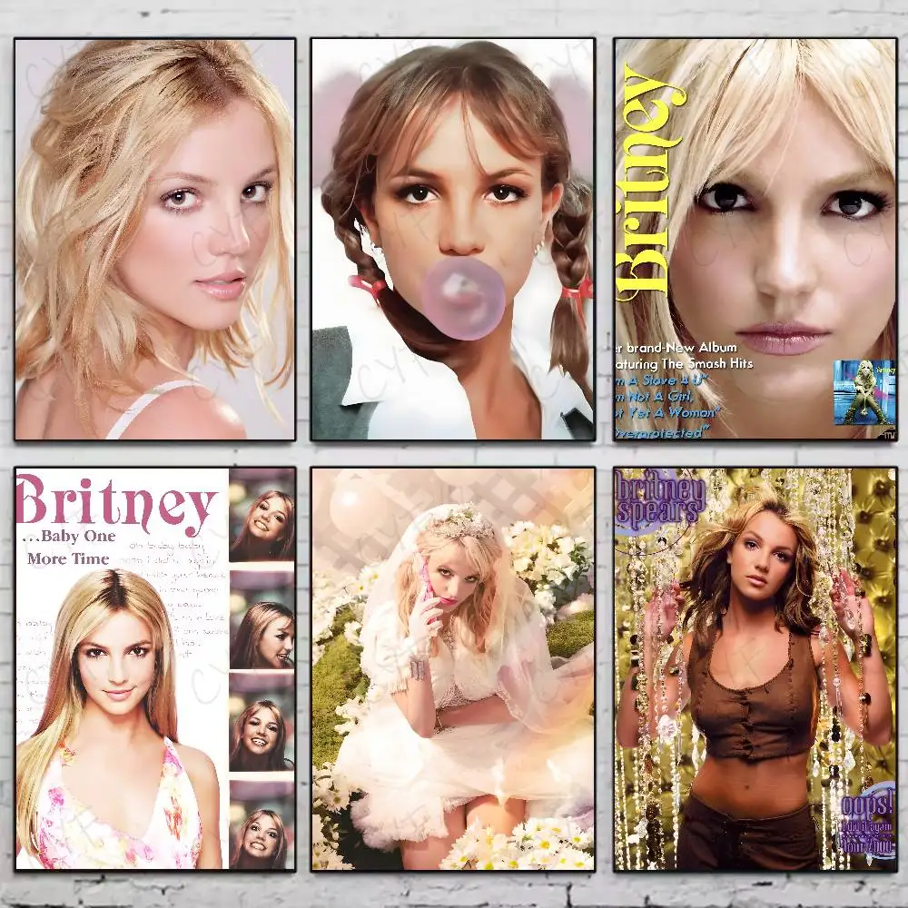 Póster de cantante americana B-Britney Spears, alta calidad, para dormitorio, sala de estar, decoración de pared estética, pegatinas de pintura, regalo