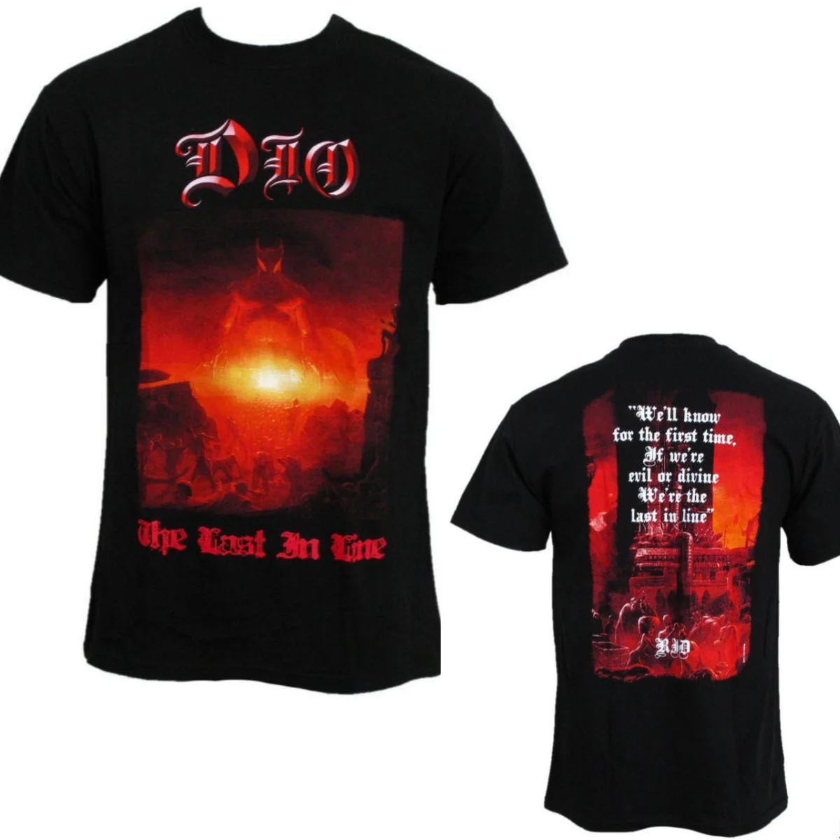 Fit Dio Graphic Cotton Band T-shirt Unisex Summer Short Sleeve Fashion Brand Tee Luxury Casual Vintage Tees