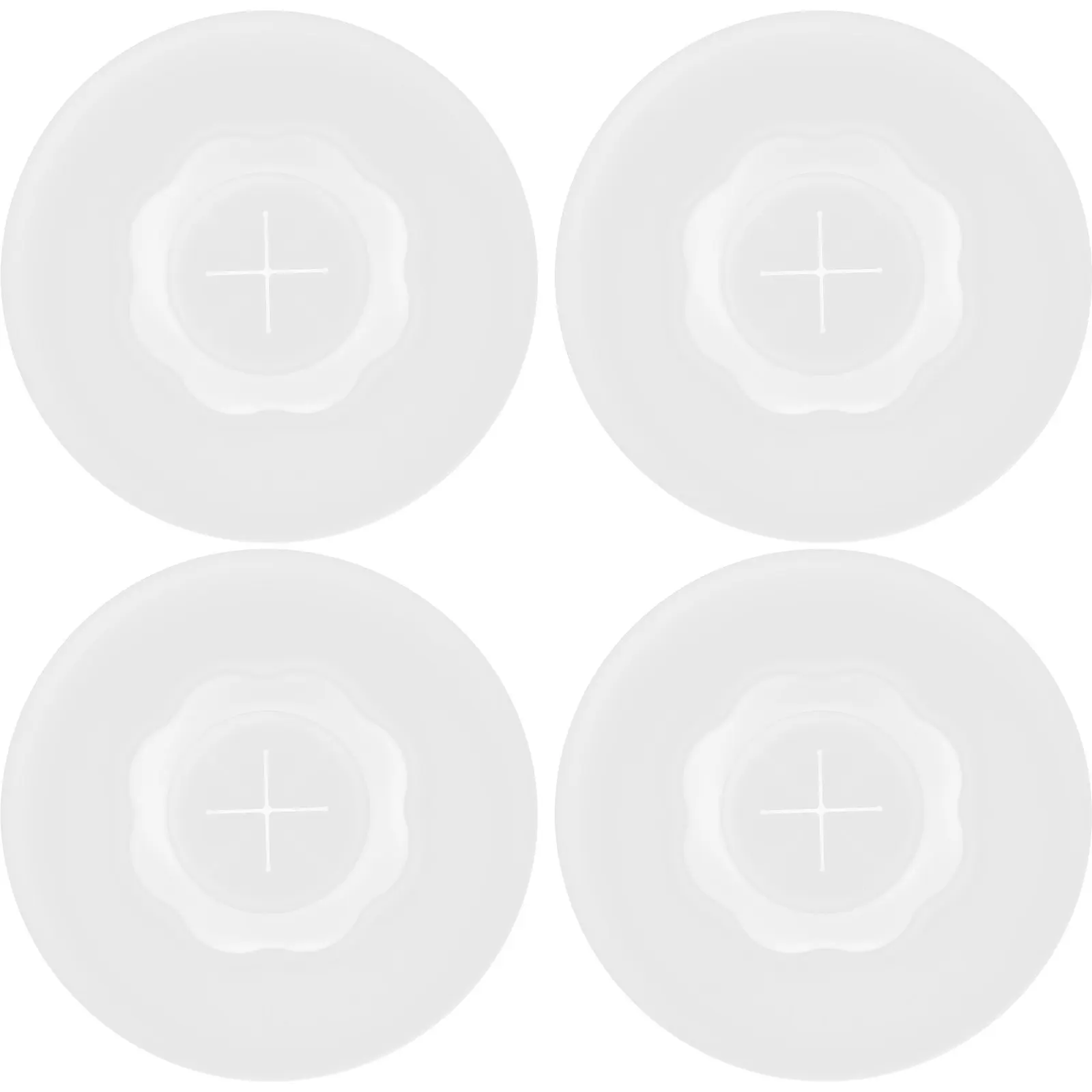 

4Pcs Round Reusable Silicone Drink Lids with Straw Slot Spill Proof Cover for Mug Cup Container Use Silicone Lids