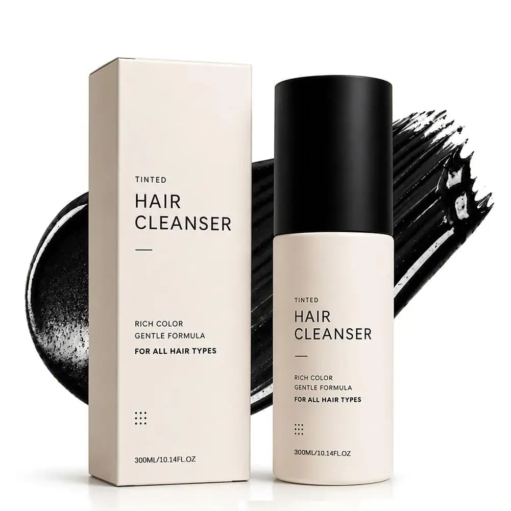 Black Hair Dye Shampoo 3 In 1 Natural Instant Coloring Shiny Hair Dye Shampoo 3 colors LongLasting Dye Shampoo Brown Light-Brown