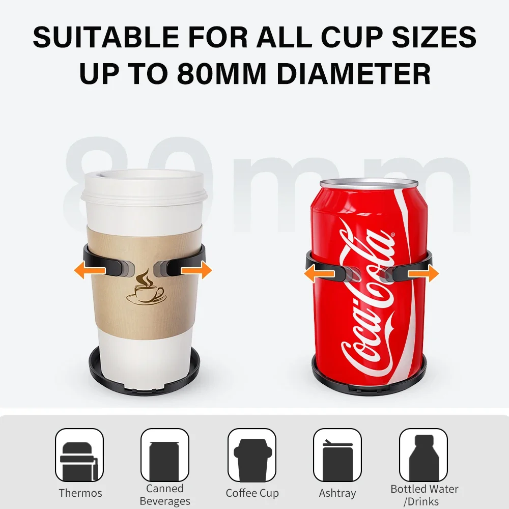 Car Cup Holder Air Vent Outlet Drink Bottle Holder Bottle Holder Auto Interior Accessories Foldable Beverage Ashtray Mount Stand