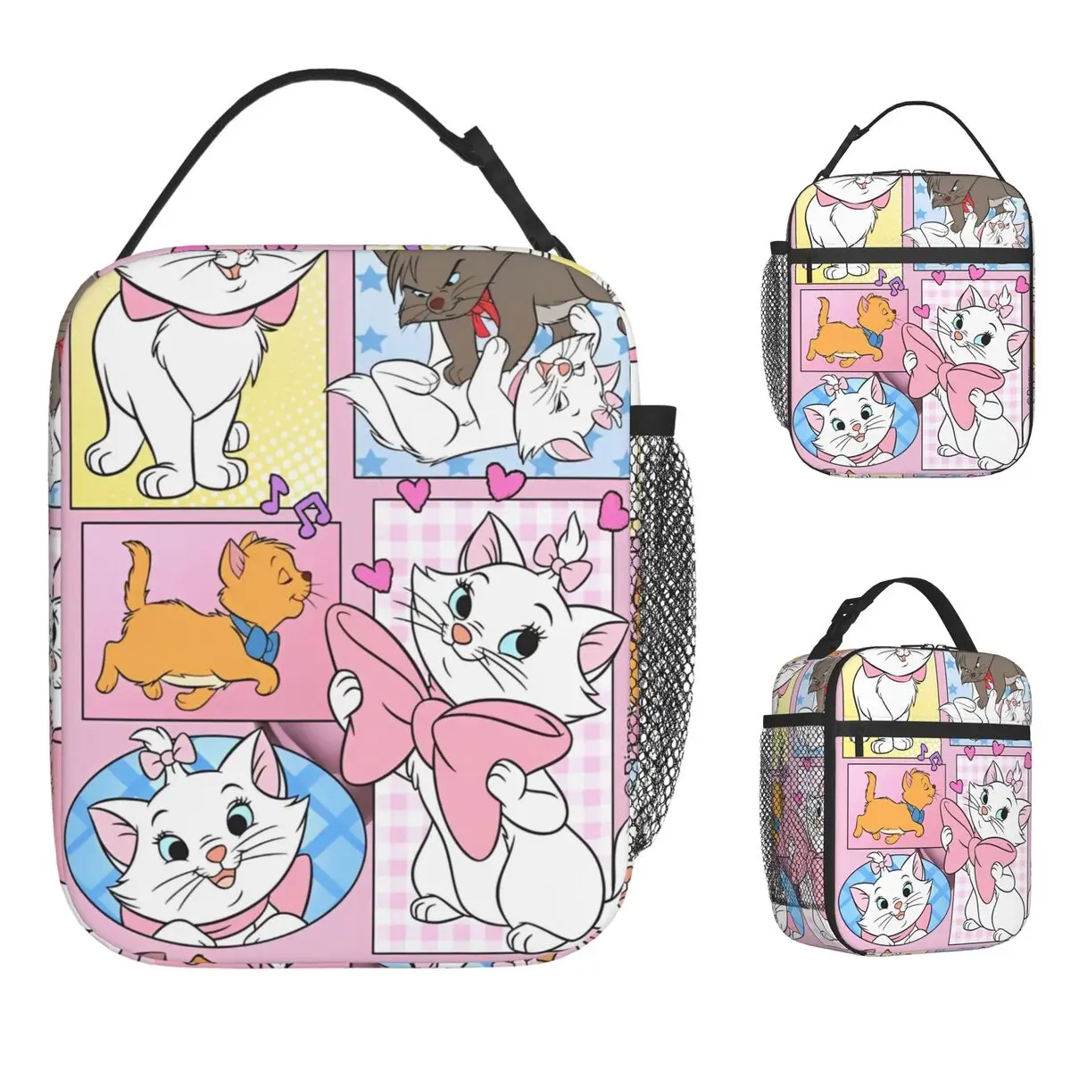 

Изолированная сумка для обеда Aristocats Marie Cat, большая мультяшная сумка-холодильник для обеда, сумка-тоут, ланч-бокс, пляжная уличная сумка для еды