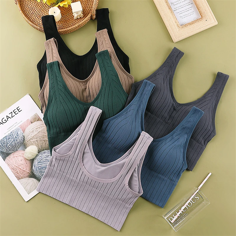 

Women Tube Top Sexy Crop Top Women Bra Seamless Sports Bra Streetwear Sleeveless Crop Camis Summer Tops Bandeau Top Basic Tank