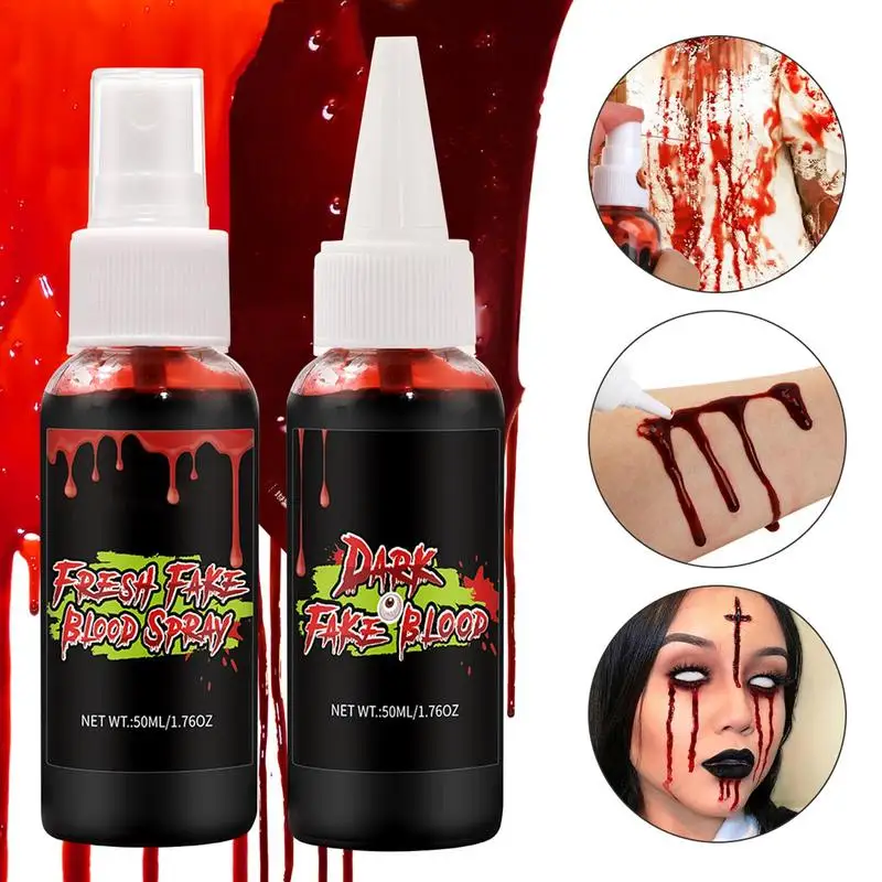 Halloween Fake Blood Scary Vampire Blood Realistic Face Paint Emulation Fake Props Makeup Blood for Halloween Makeup Cosplay