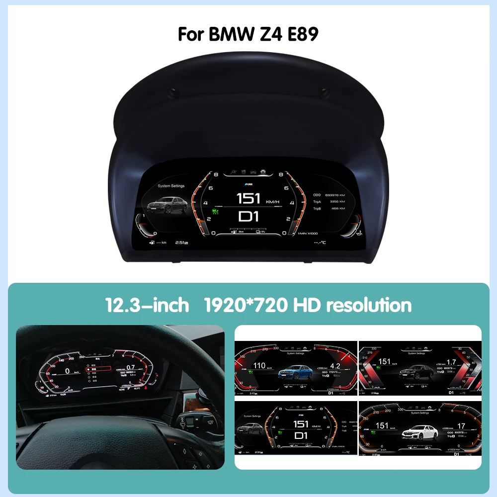 Krando Linux Car Digital instrument Cluster For BMW Z4 E89 2009 - 2018 Dashboard LCD Cockpits Smart Display Speedmeter Screen