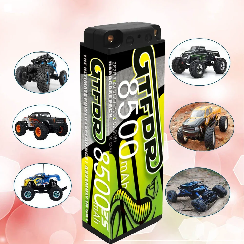 2S يبو بطارية 150C 7.4 فولت 5200 مللي أمبير 7200 مللي أمبير 8500 مللي أمبير 5 مللي متر HV T التوصيل ل RC سيارة قارب شاحنة الطائرة بدون طيار FPV Walkera QR X350 كوادكوبتر أجزاء #5