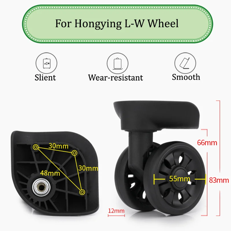 

Suitable For Hongying L-W Universal Wheel Trolley Case Wheel Replacement Luggage Pulley Sliding Casters Wear-resistant Repair