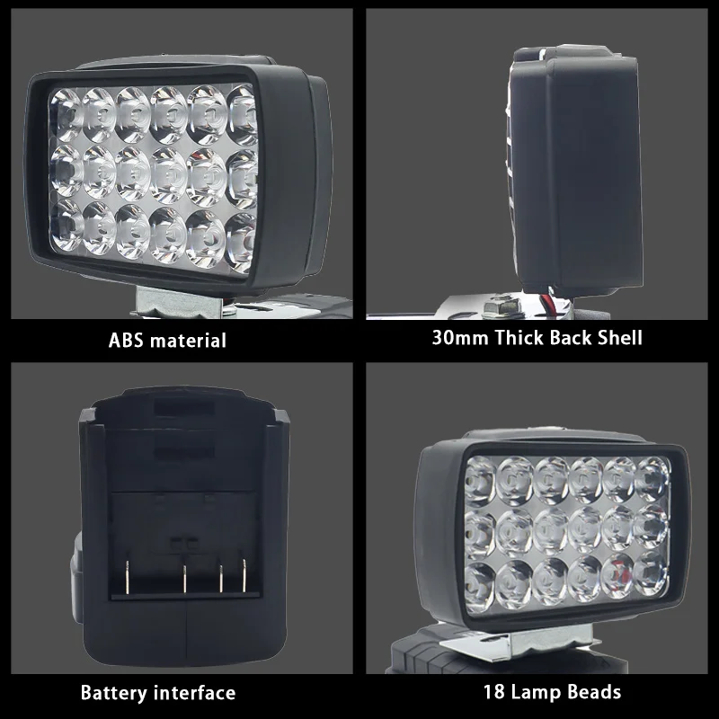 Imagem -05 - Luzes de Trabalho Led Lâmpada de Acampamento Lanterna Spotlight Usb Power Bank Lanterna de Mão para Bosch 18v Bateria de Lítio-íon Bat618 Bat609g